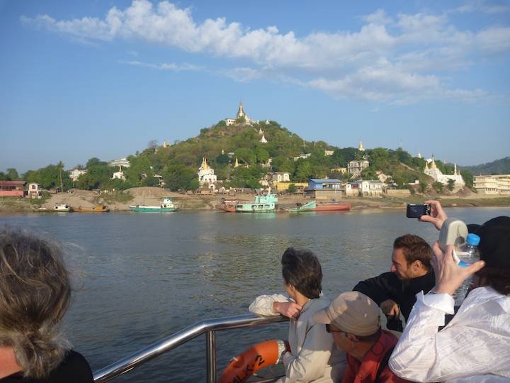 Sagaing, a religious centre on the West of the River not far downstream of Mandalay,